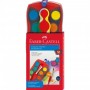 12 Colours Connector Paint Box with Brush, Red